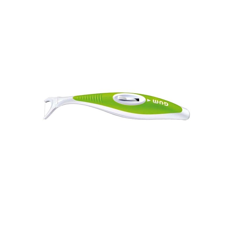 Ata dentara cerata GUM Flosbrush Automatic (250 folosiri) UHMWP imagine oralix.ro