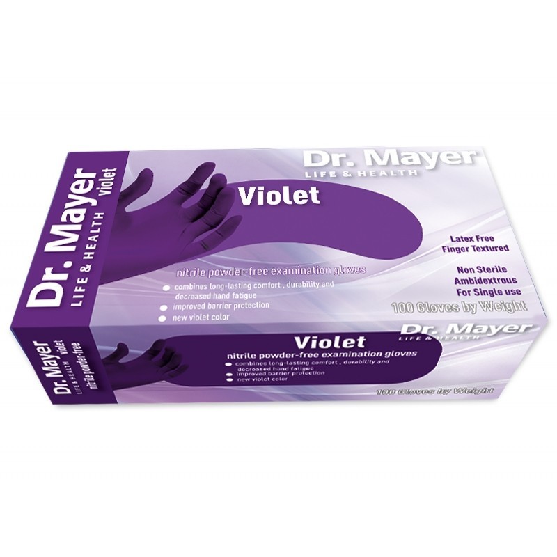 Manusi examinare nitril violet marimea XS Dr.Mayer