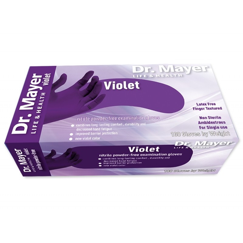 Manusi examinare nitril violet marimea M Dr.Mayer Igiena-orala 2022