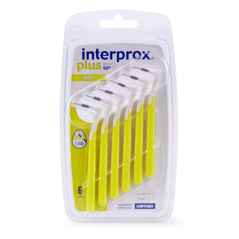 Periuta de dinti Interprox Plus 2G Mini 6 units Dentaid imagine oralix.ro