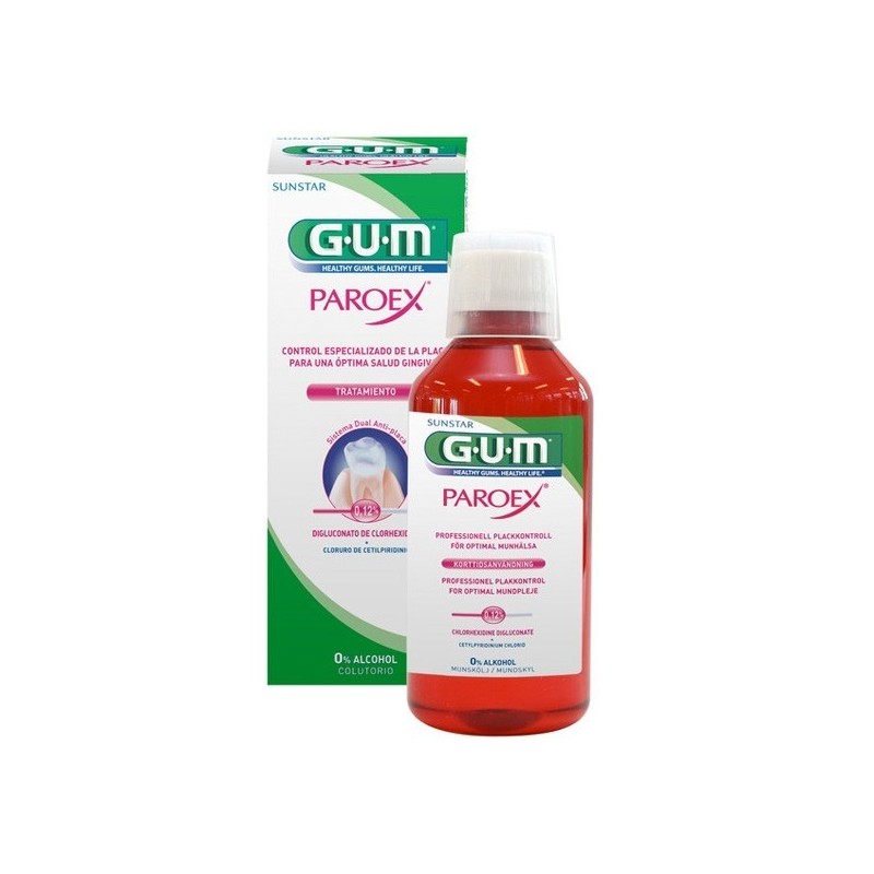 Apa de gura GUM Paroex 0.12% Chlorhexidine + CPC 300ml GUM