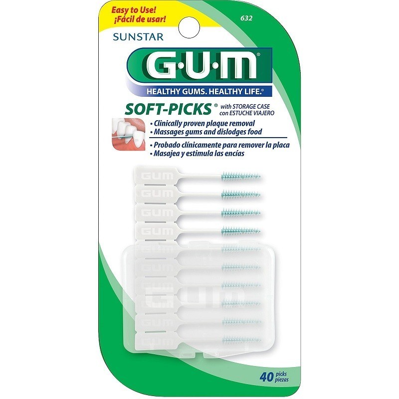 Accesorii interdentare GUM Soft-Picks regular medium with Fluoride 40 picks