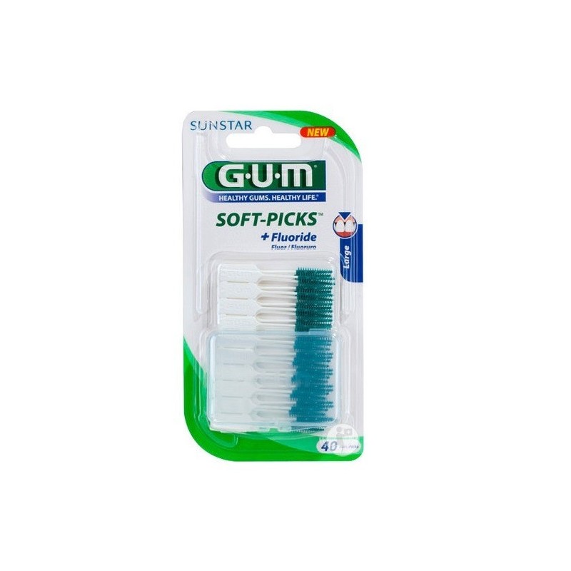 Accesorii GUM Soft Picks large with Fluoride 40 picks