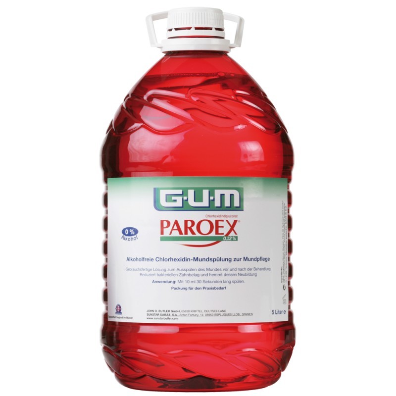 Apa de gura GUM Paroex 0.12% Chlorhexidine 5L imagine oralix.ro